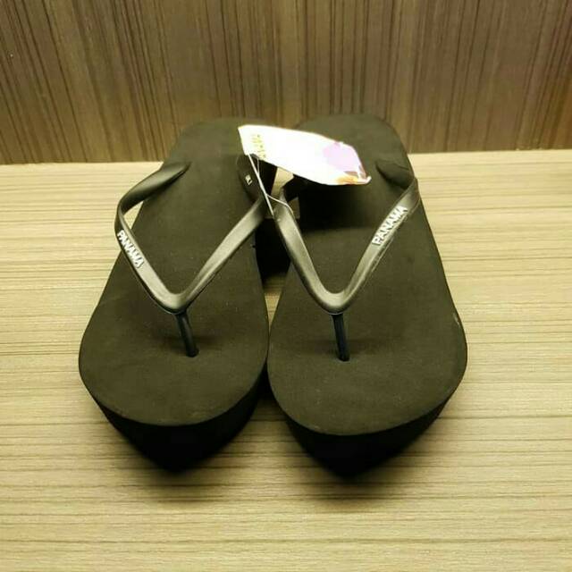 Sandal Panama Wanita Sandal Wedges Panama Chloe Hitam Sandal Panama Wedges Chloe