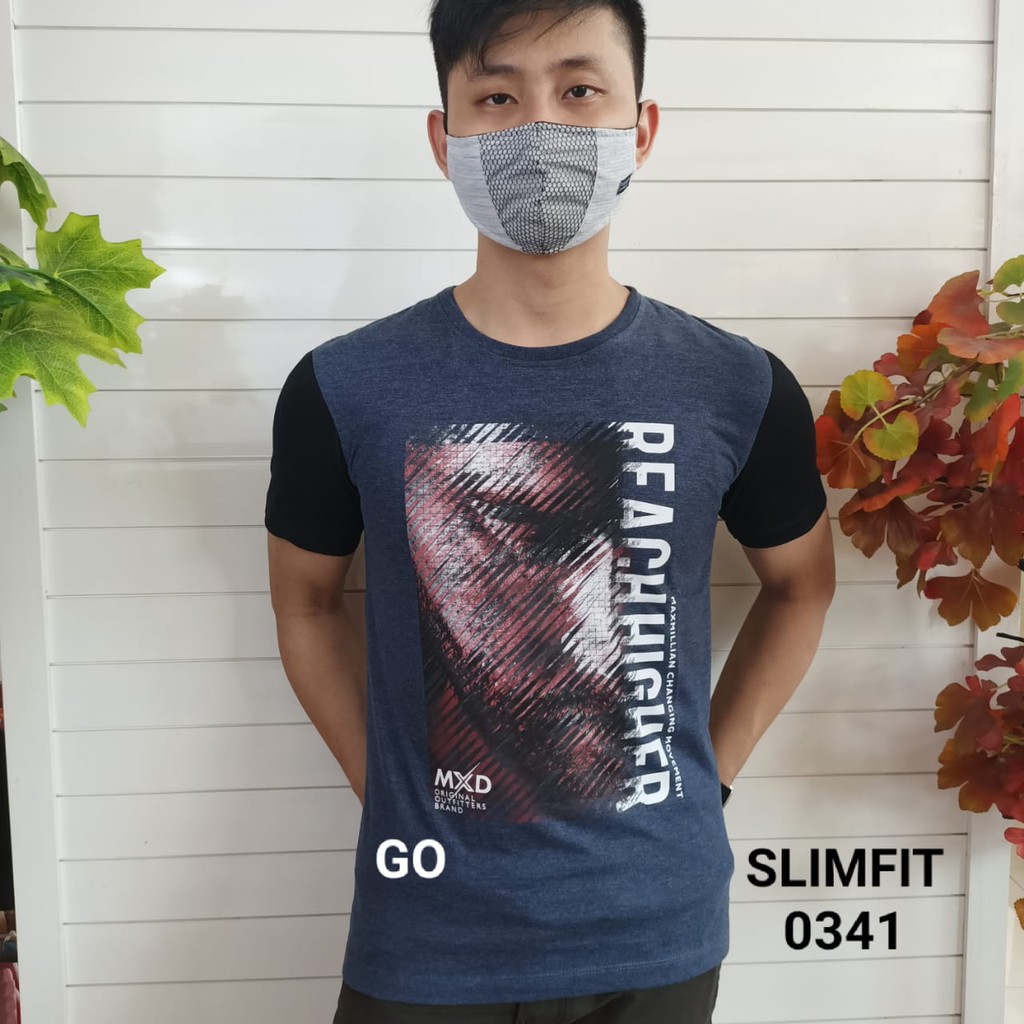 gof MAXMILLIAN KAOS C (Slimfit) Pakaian Pria Atasan Kaos Oblong Original Lengan Pendek