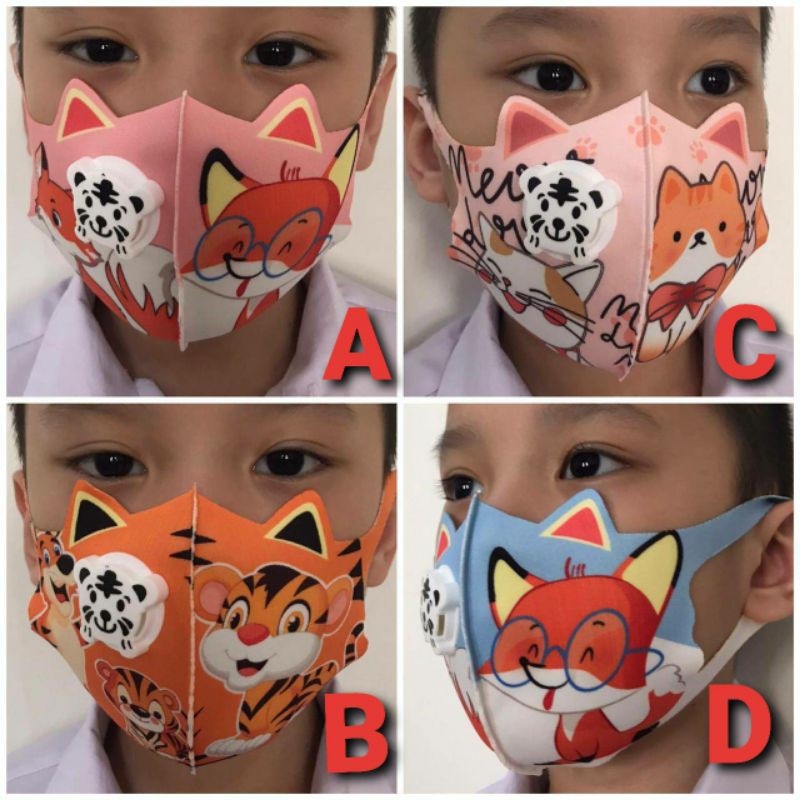 Masker anak kain karakter / masker anak respirator karakter