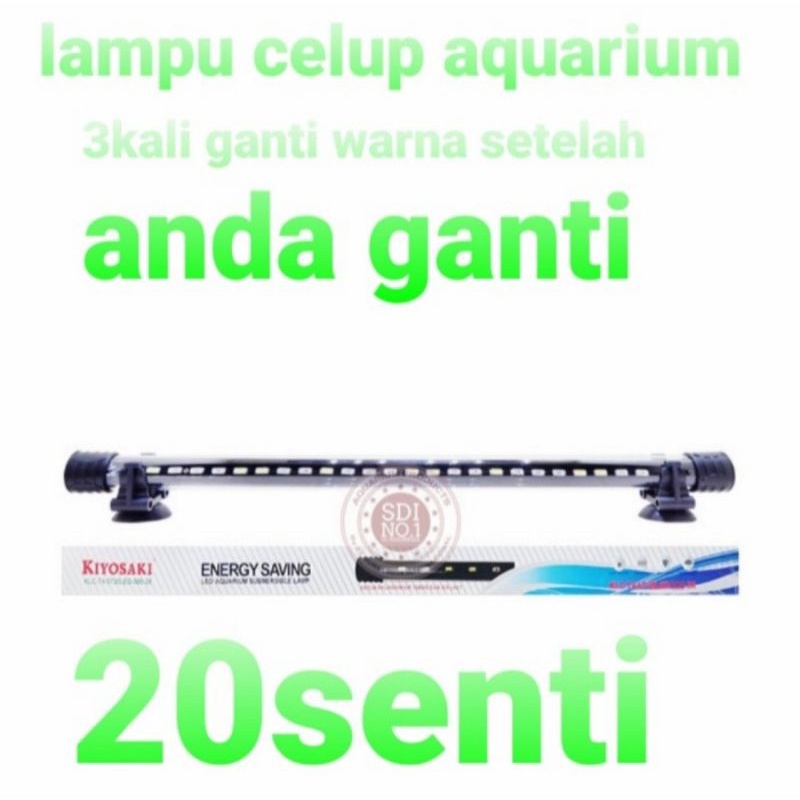 lampu celup aquarium ukuran 20 senti led aquarium kiyosaki klc 20cm