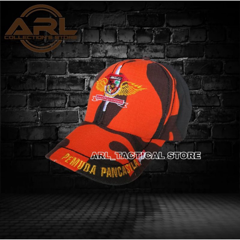 topi loreng pemuda pancasila / topi loreng pp bordir / topi bordir logo pemuda pancasila