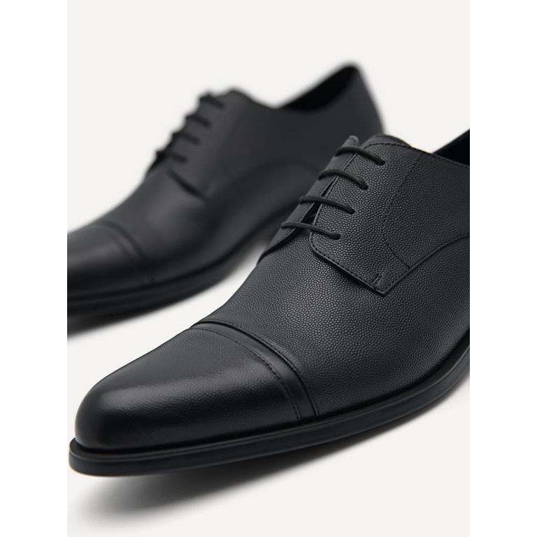 PM147 SEPATU PANTOFEL PEDRO PRIA ORIGINAL FORMAL KULIT ASLI HITAM