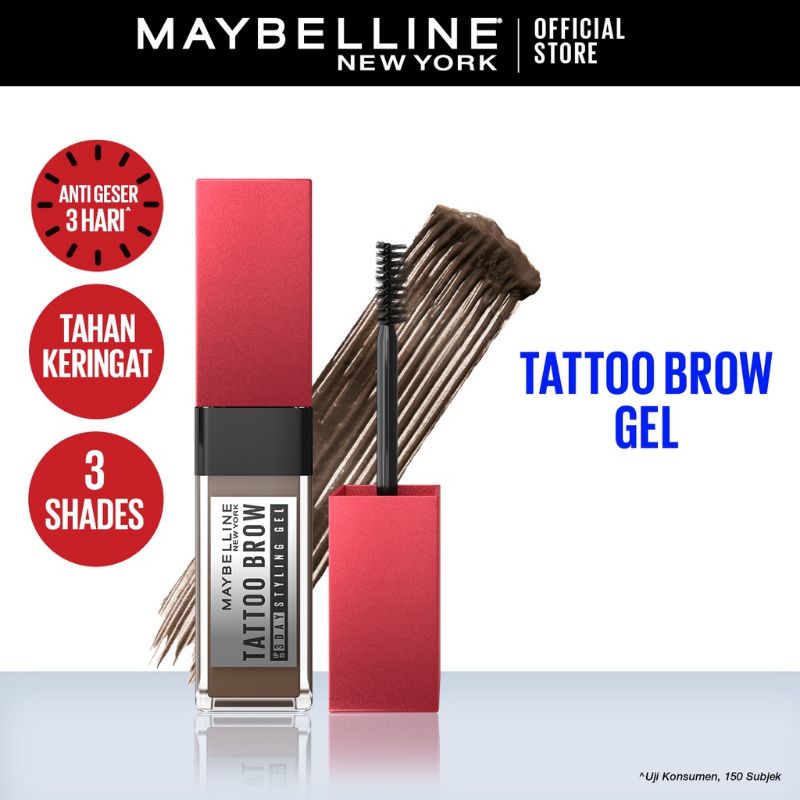 *Rejeki.Shop* MYB TATTO BROW 3 Day Styling Gel Brown Coklat | Makeup Eye