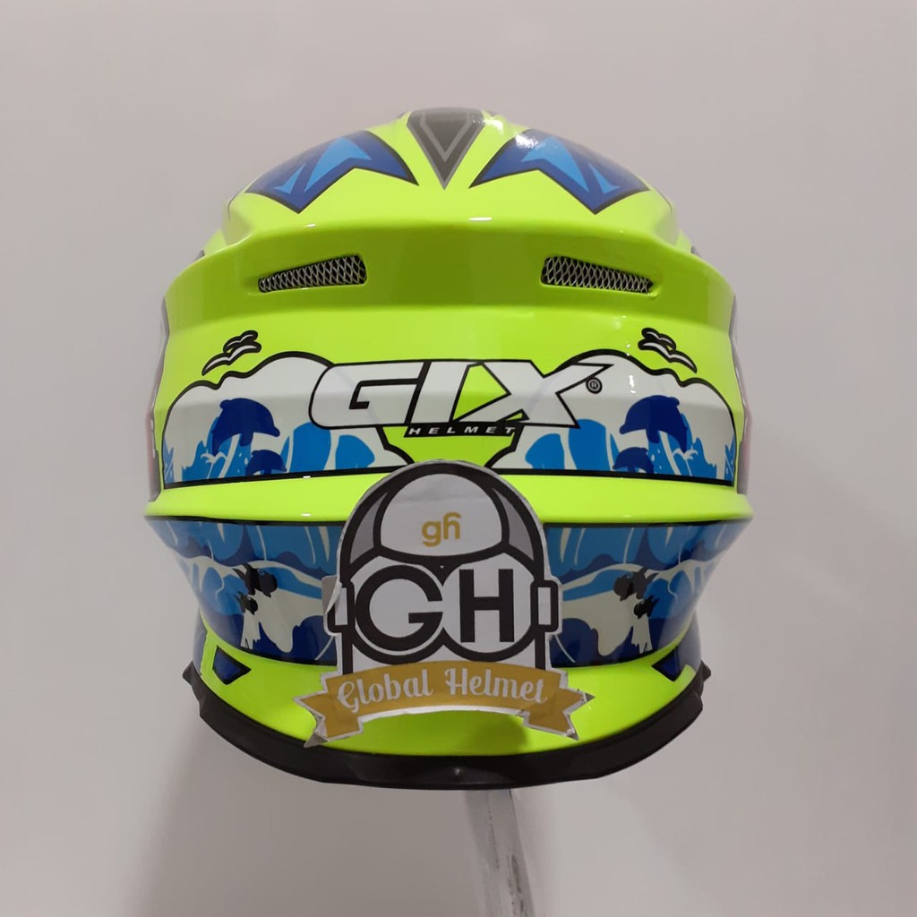 HELM CROSS GIX CROSS MOTIF SHARK YELLOW STABILO JPX CROSS