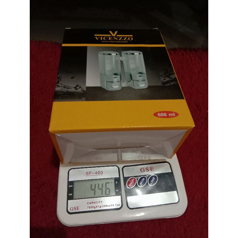 Tempat Sabun Cair Tekan Vicenzzo 600ml / Touch Soap Dispenser