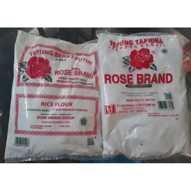 

Tepung Beras / Tepung Tapioka / Tepung Kanji Rose Brand