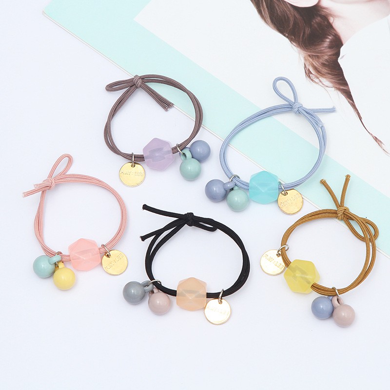 IKATAN RAMBUT KOREA IMPORT / IKAT RAMBUT KARET MOTIF KOREA STYLE / AKSESORIS RAMBUT KOREA / KARET GELANG RAMBUT-I.R - #14 RANDOM