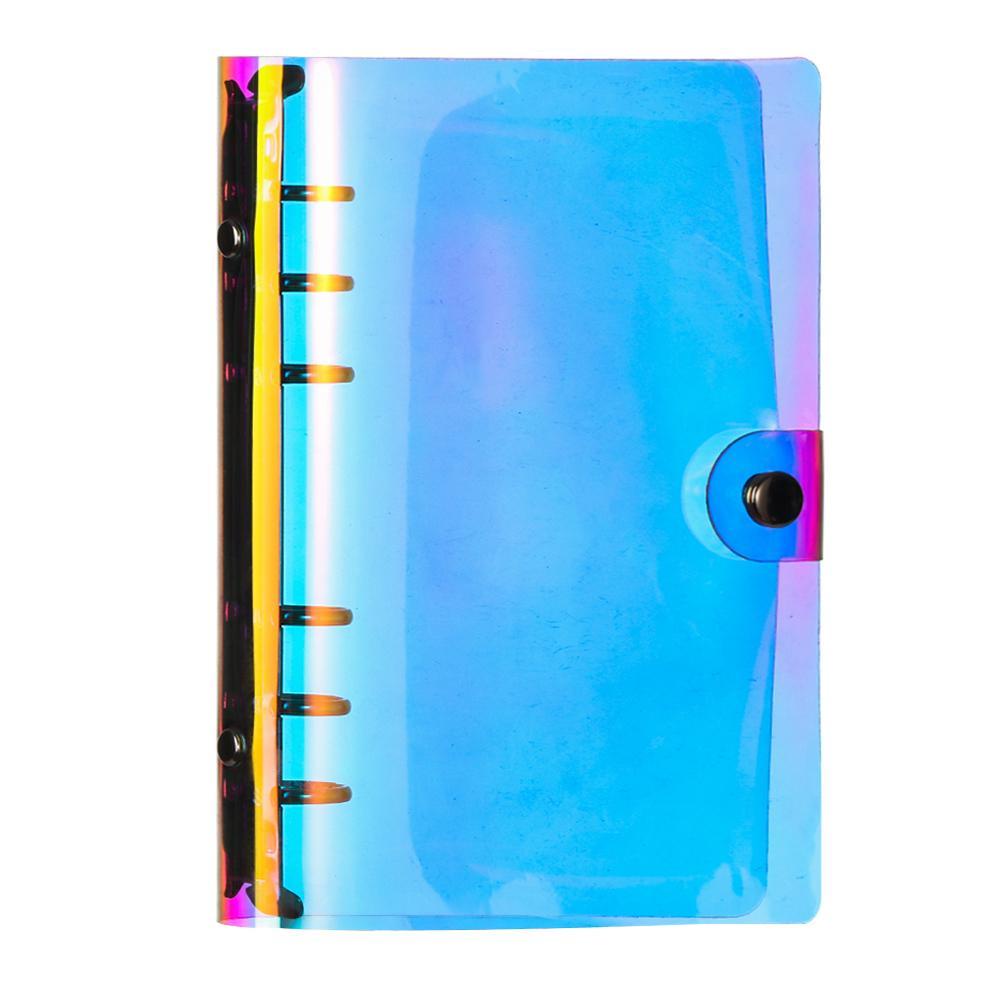 Preva A6 PVC Notebook Binder Rainbow Handtulisan Stiker Cash Loose-Leaf Folder