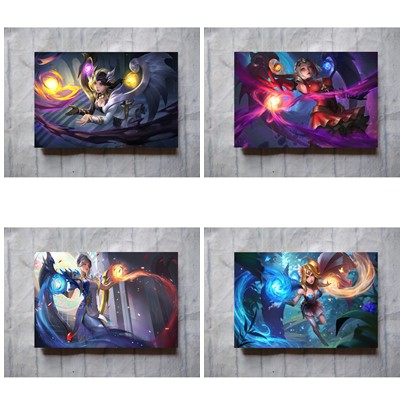 POSTER mobile legends legend size A3 hero LUNOX Hiasan dinding kayu Cosmic Libra Twilight God