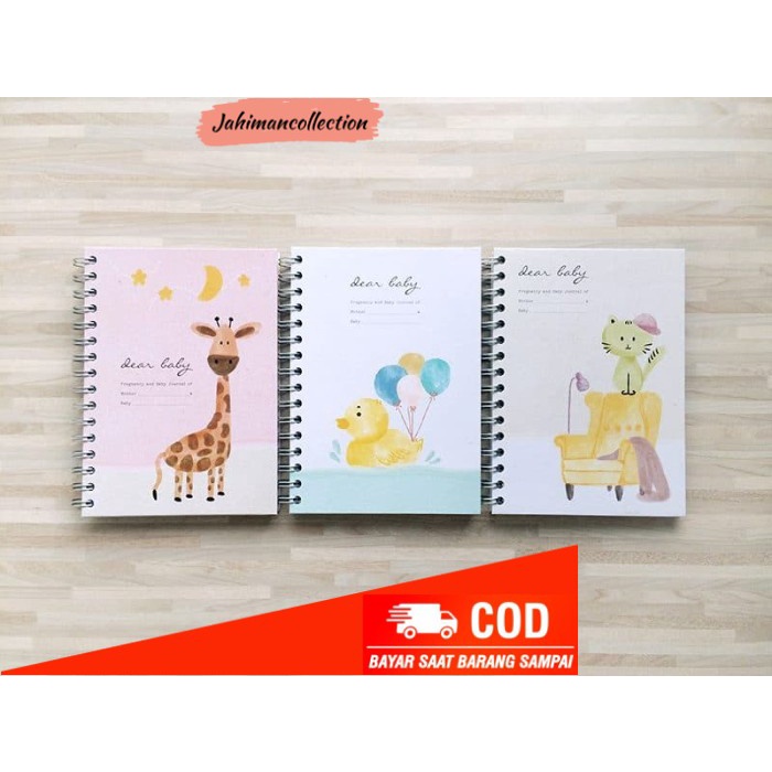 

✨ BISA COD ✨ Buku Catatan Kehamilan Dear Baby Pregnancy and Baby Journal - Cat