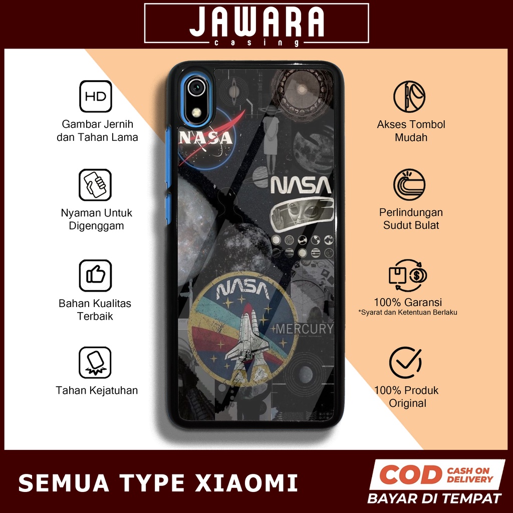 Case Redmi 7A Case Hp Xiaomi Redmi 7A Premium Glossy Jawara Casing [NASA] Casing Hp Aesthetic Kesing