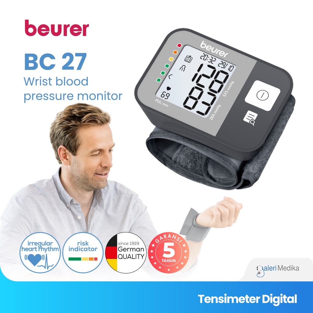 Beurer BC 27 / BC-27 / BC27 Tensimeter Digital Pergelangan Tangan Made in Germany