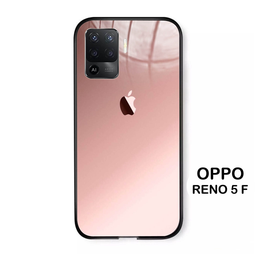  a01  softcase glass kaca oppo reno 5f  casing handphone oppo reno 5f  case hp oppo reno 5f