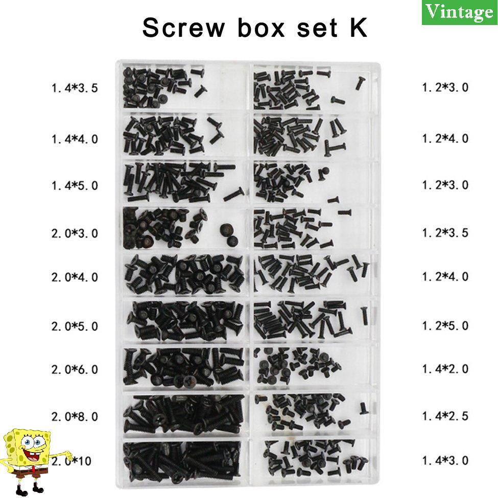 Paket Lengkap Baut Laptop 500pcs Sekrup MINI Set Screw M1 M2 Kecil