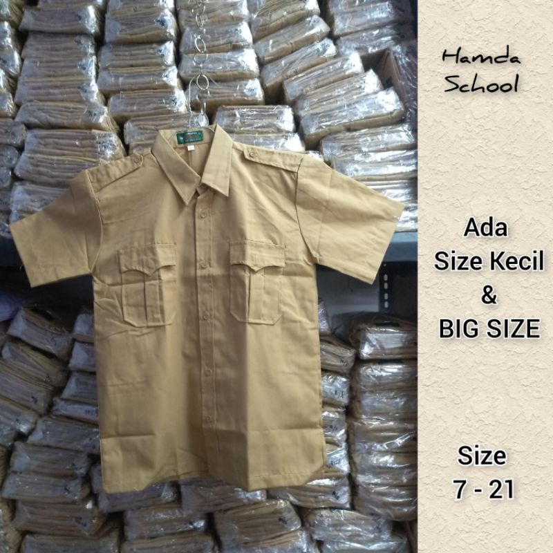 Baju Pramuka Lengan Pendek Kantong Atas Sd/SMP/SMA Seragam Sekolah