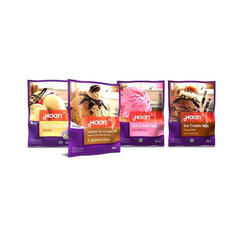 

HAAN ICE CREAM MIX /TEPUNG PREMIX ICE CREAM