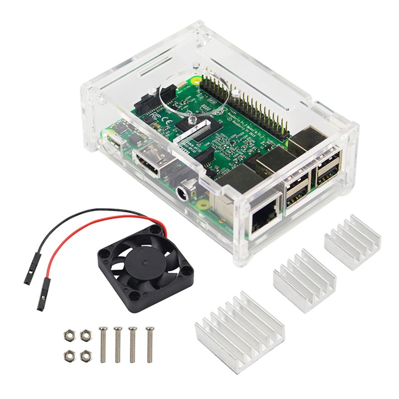 Btsg Akrilik Bening Kualitas Tinggi Untuk Case Dengan Kipas &amp; Heatsink Untuk Raspberry Pi 3 Celeng