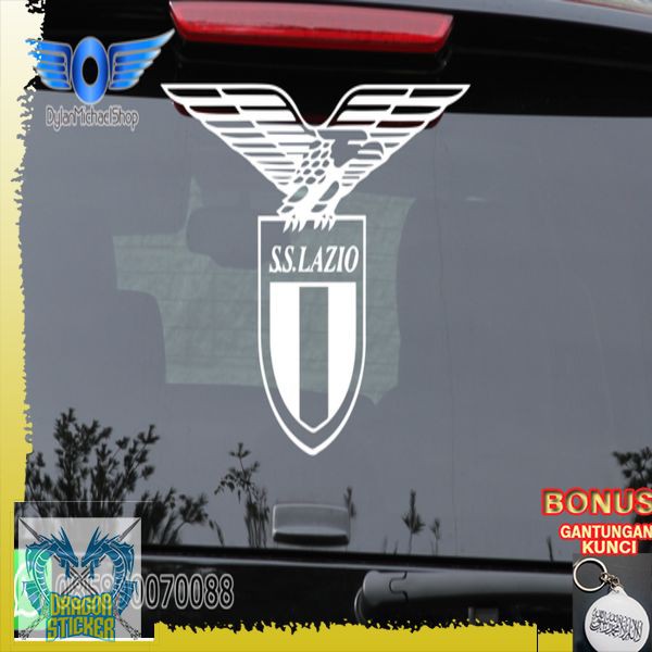 TERMURAH Stiker Mobil Klub Bola Itali Club Lazio Kaca Car Decal Sticker Vinyl Dragon Sticker