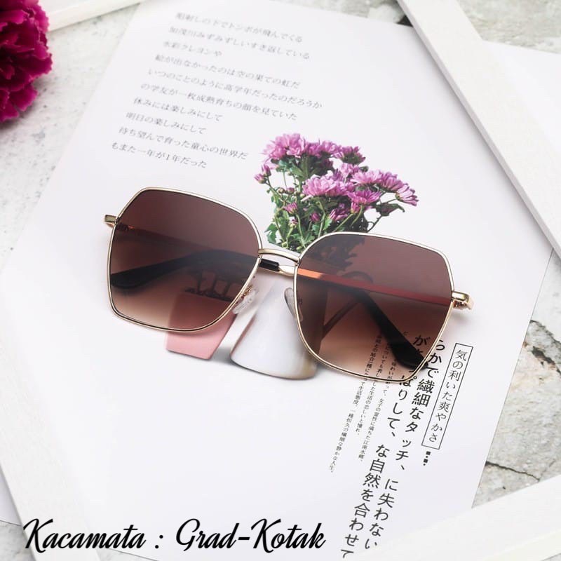 kacamata fashion hitam warna grad kotak kacamata gradasi warna fashion premium grad kacamata glasses