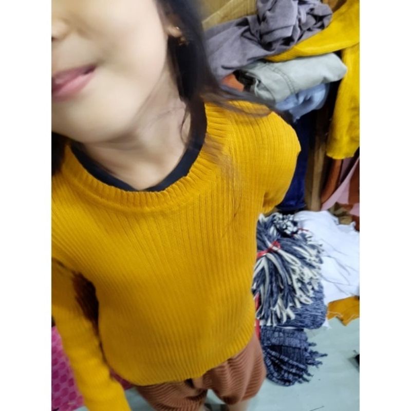 O NECK ANAK RAJUT PREMIUM | KOREAN KNIT | SWEATER ANAK RAJUT