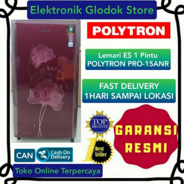 LEMARI ES POLYTRON 1 PINTU PRO 15ANR KULKAS POLYTRON 1PINTU PRO15ANR 150 LITER