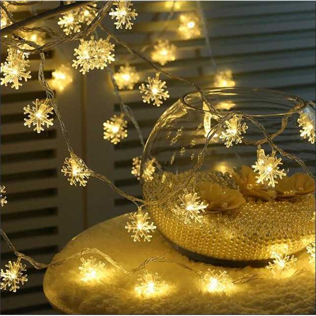 [COD] Lampu Hias Dekorasi Bintang Star Snowflake Lamp Warm White Pentagram Fairy Light Tumblr Battery Powered 20 LED 3 Meter Hiasan Dekor Natal Tahun Baru Ulang Tahun Pesta Pernikahan Wedding Hias Kamar Aesthetik Estetik Murah Panjang