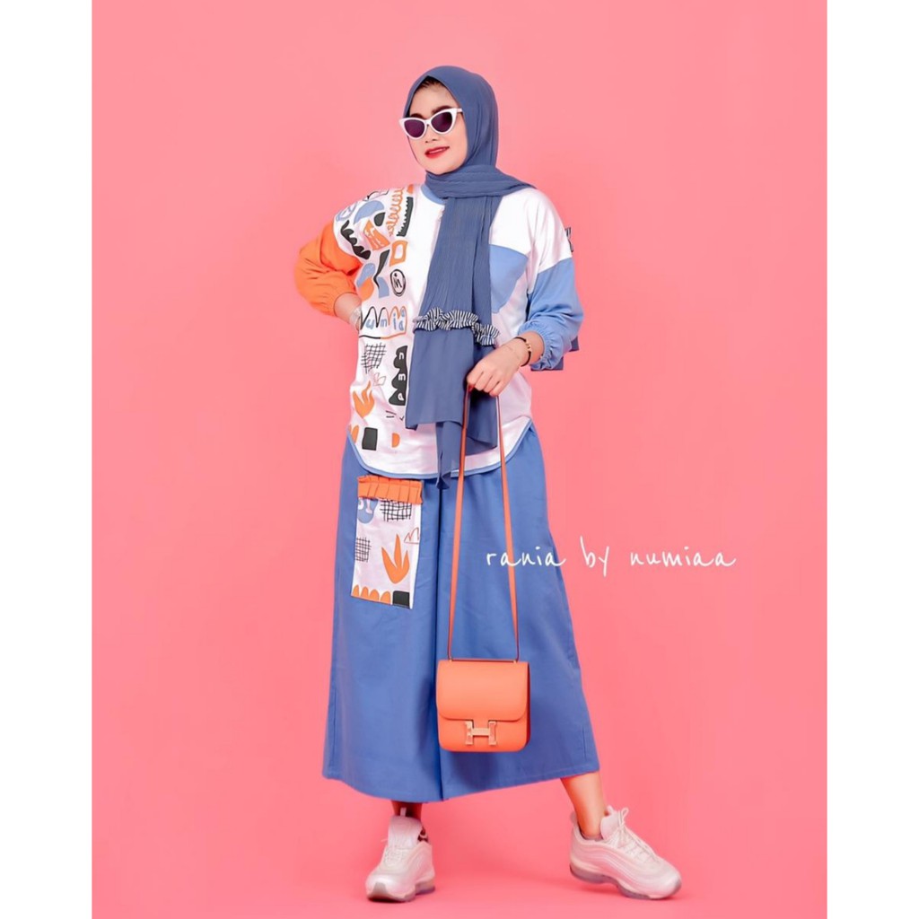 RANIA SET BY NUMIAA (Setelan kasual, set kasual, set celana, set tunik, baju kasual, stelan muslim)