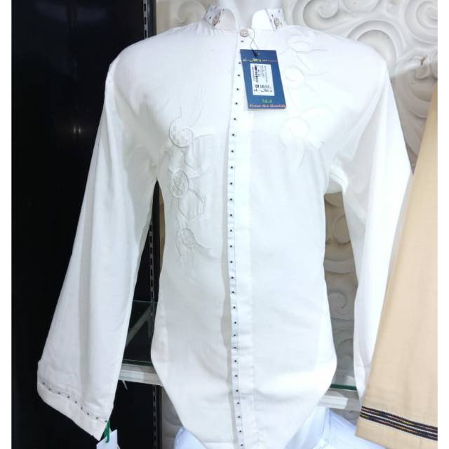  BAJU KOKO ALMIA MT  PREMIUM PUTIH POLOS Shopee Indonesia