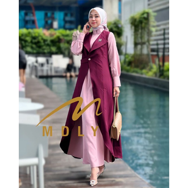 Gamis Stelan Wanita Terbaru Shenina Dress By Mdly 3006