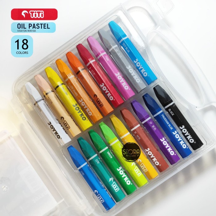 

PASTEL-DRY-OIL- TITI CRAYON OIL PASTEL 18 COLOURS KRAYON MINYAK WARNA -OIL-DRY-PASTEL.