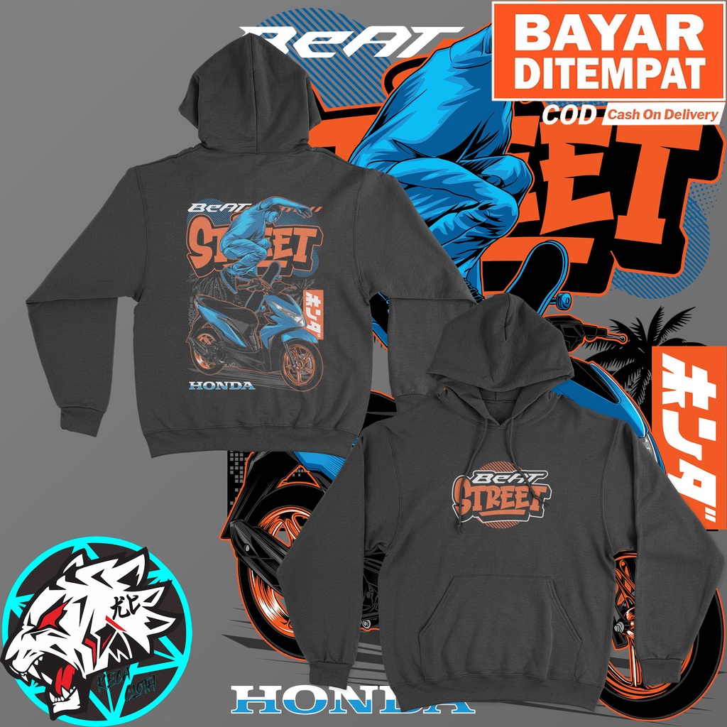 JAKET HOODIE HONDA BEAT STREET SKATE SERIES BIG SIZE JUMBO HOODIE BEAT STREET PRIA WANITA