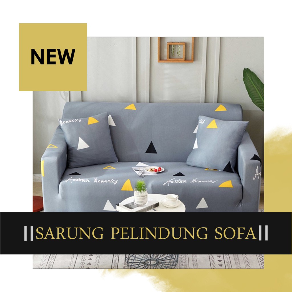 Cover Sofa Grey Triagle Import Sarung Sofa Seater 1 2 3 Murah Berkualitas