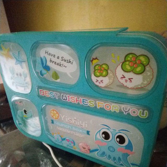 Alfaindo Lunch Box Kotak Makan Anak Bpa Free Yooyee Yy589 Sekat 6 Bubblewarp