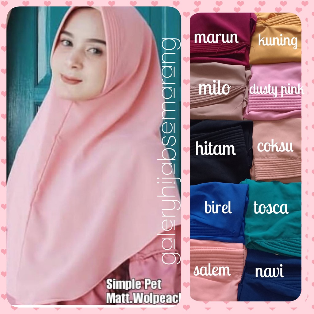 Mini Simple Pet Antem Hijab Jilbab Khimar Shopee Indonesia