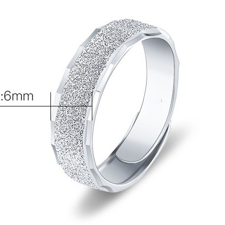 Cincin Bahan Sterling Silver 925 Frosted Untuk Pria