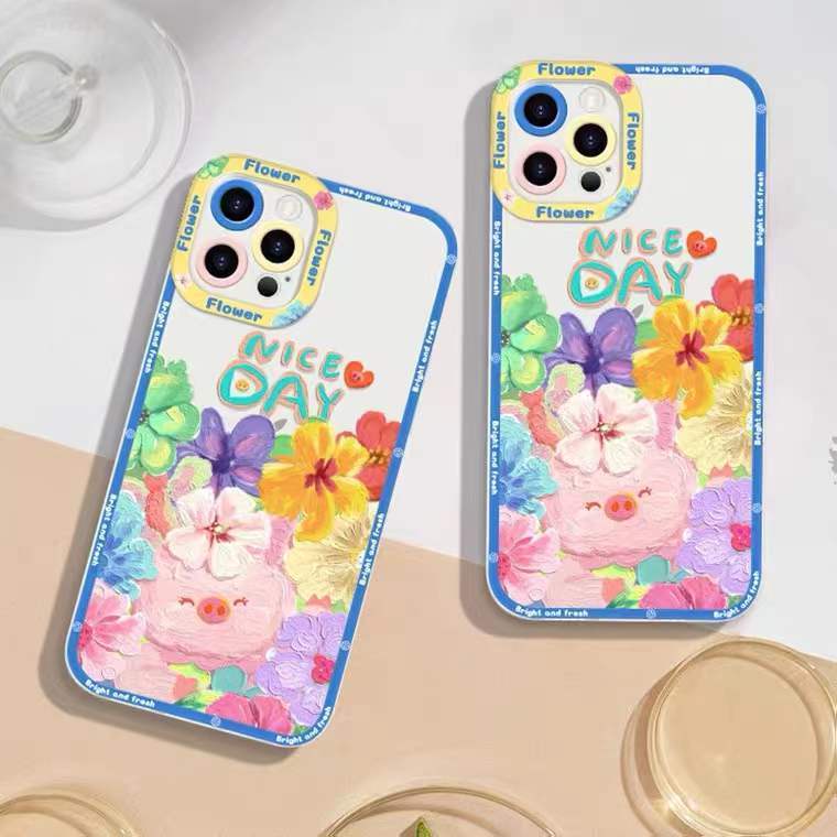 Soft Case Silikon TPU Transparan Desain Lukisan Untuk Iphone 12 13 SE 6 6S 7 8 Plus X XS XR 11 Pro Max