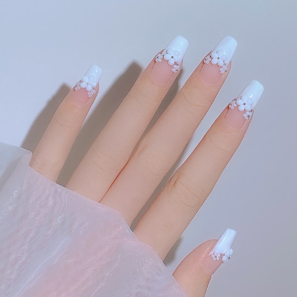 Mxbeauty Stiker Kuku 3d Gaya Jepang Motif Bunga Aksen Berlian Imitasi Untuk Aksesoris Nail Art / Manicure Diy