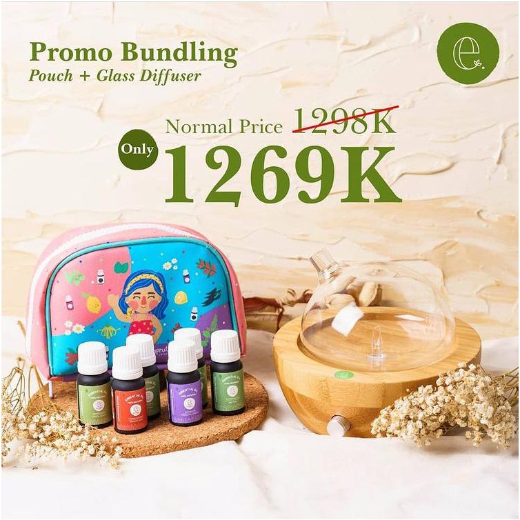 Paket Nebulizer + 1 Pouch 6 pcs Essential Oil