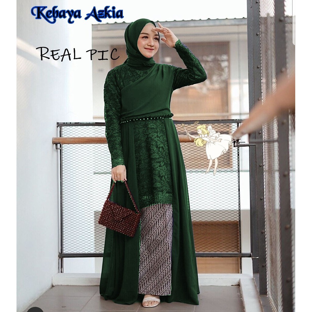 A2010 Set KBY Azkia Bahan Brokat tulang setelan stelan murah set baju pakaian wanita tanah abang