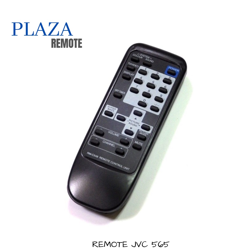 Remote JVC TV tabung 565 hitam