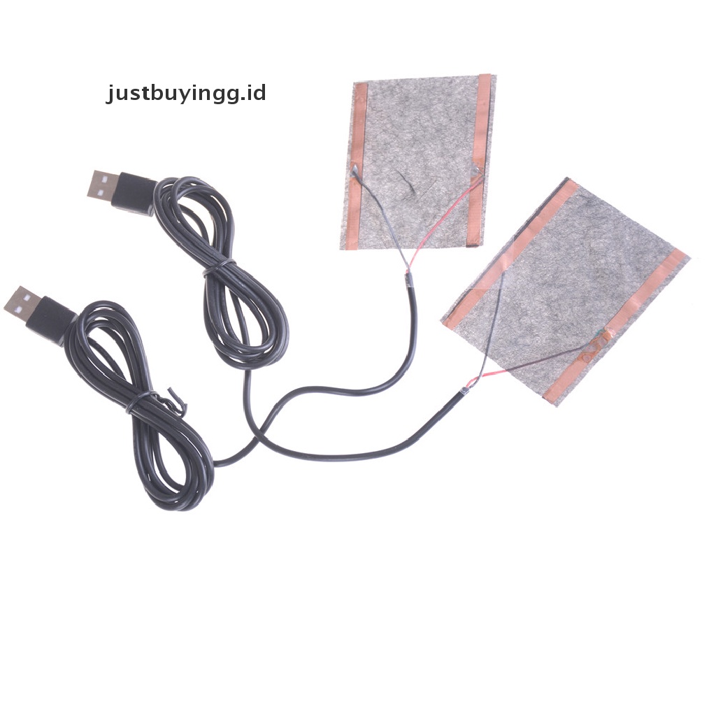 (Justbuyingg.Id) 2pcs Plat Penghangat Sepatu / Sarung Tangan / Mouse Pad Portable Usb 8x10cm Untuk Musim Dingin