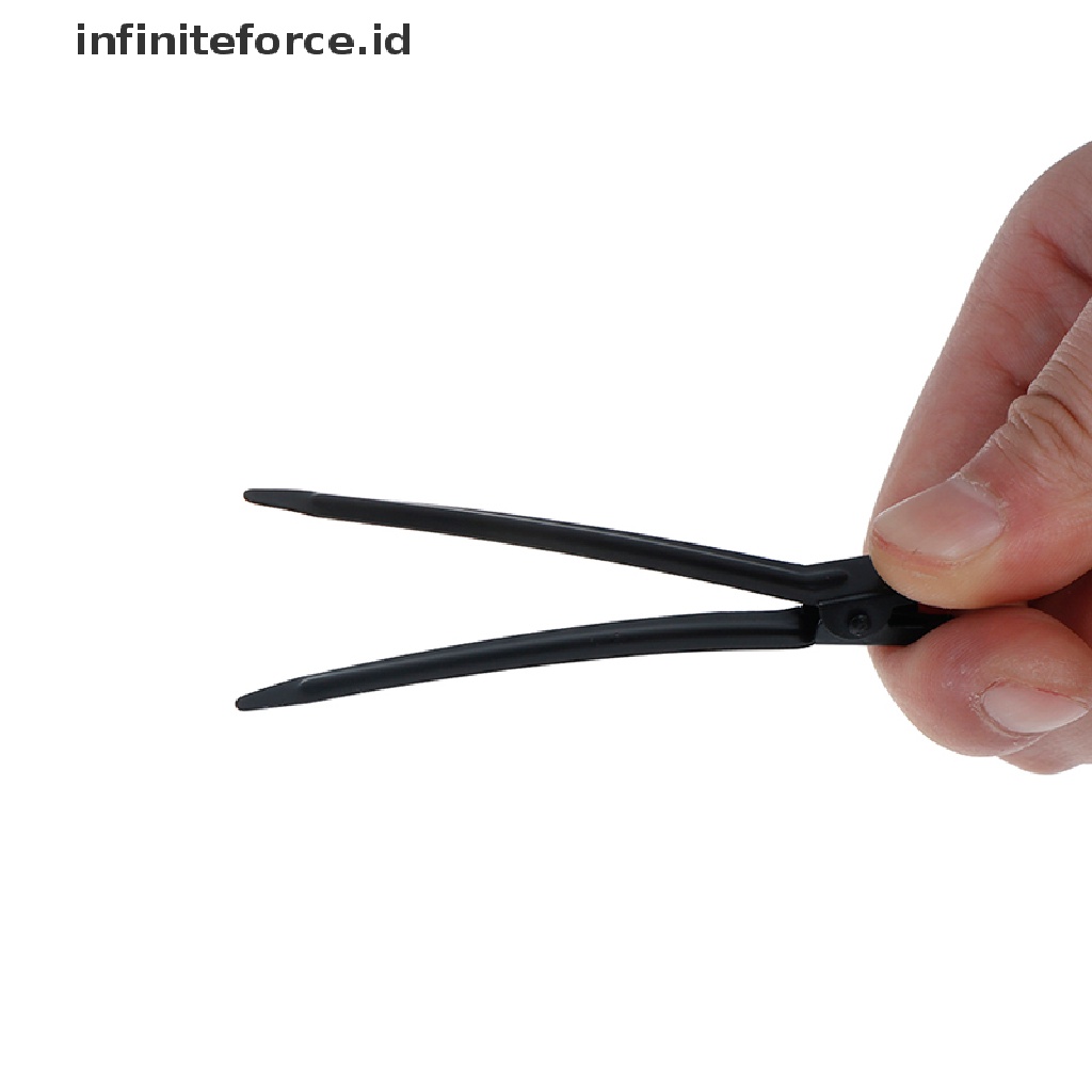 Infiniteforce.id 10pcs / Set Klip Jepit Rambut Profesional Bahan Metal Untuk Salon