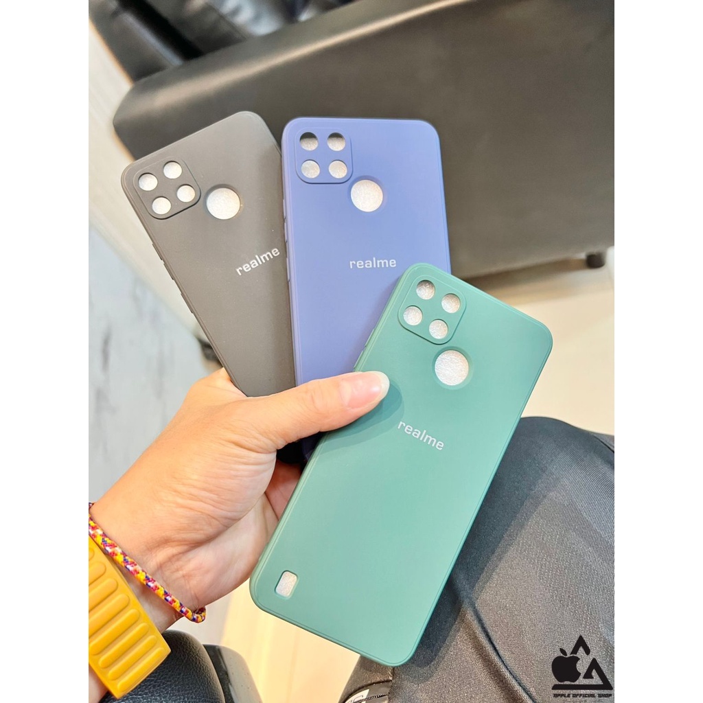 OFTCASE WARNA LOGO REALME C21Y 9 4G 9 PRO 9 PRO+ SOFT CASE POLOS With Logo Silicone Silikon Hardcase Cover Camera Protection