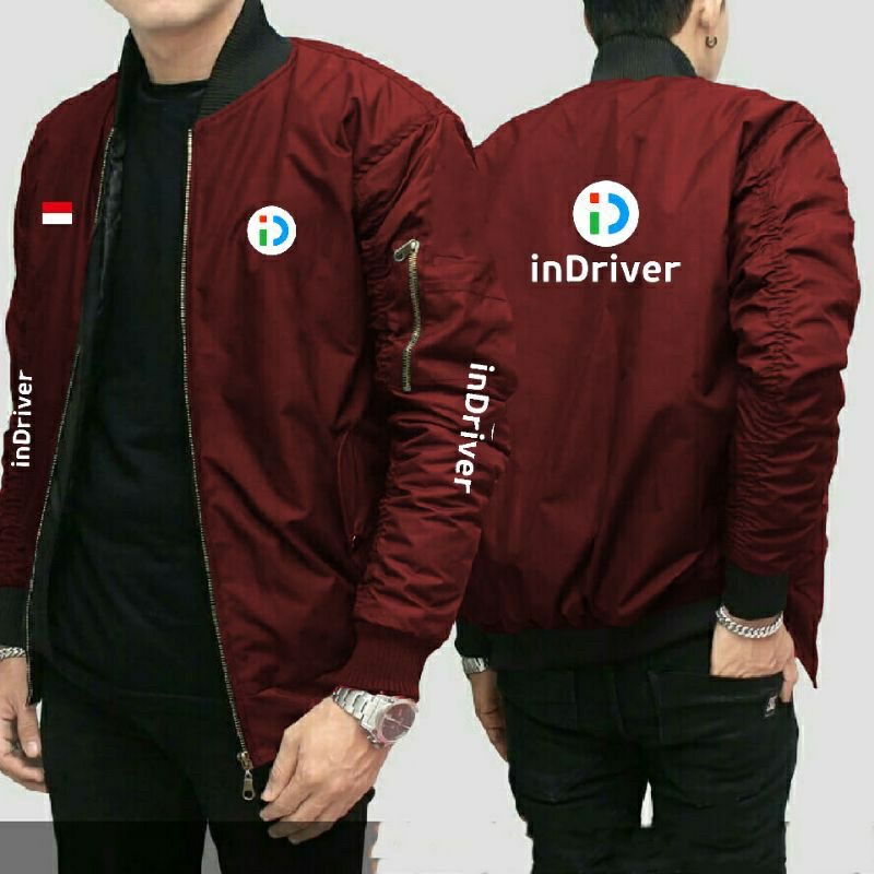 JAKET INDRIVER / WARNA MARON BOMBER OJOL BOLAK BALIK DRIVER INDRIVER