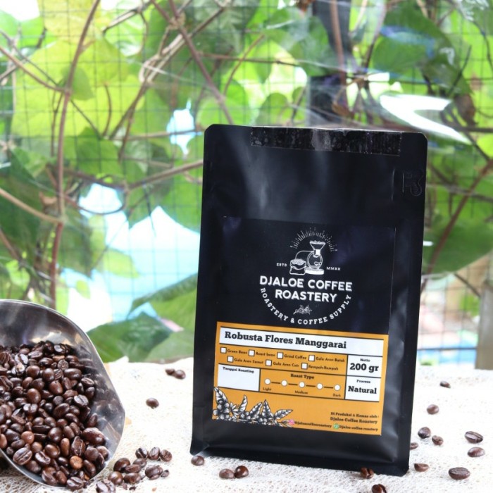 

kopi robusta flores mangarai, flores robusta coffee 200gram - biji