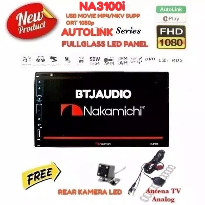 TV MOBIL DOUBLE DIN NAKAMICHI KAMERA ANTENA INDOOR