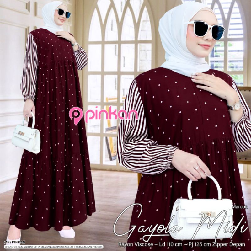 midi bahan rayon adem baju model masa kini gamis terbaru baju dres masakini