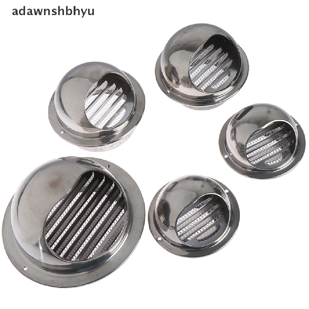 Adawnshbhyu Stainless Steel Wall Air Vent Ducting Ventilasi Exhaust Grille Penutup Outlet