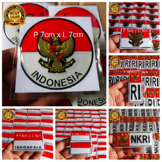 Jual Emblem Timbul Logo Bendera Indonesia Ri Garuda Nkri Kualitas