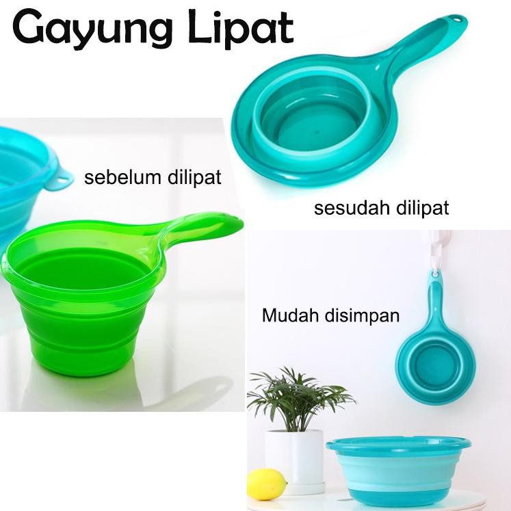 TERMURAH Gayung air lipat foldable traveling camping